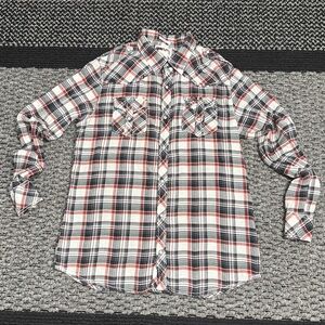 BKE Pearl Button Flannel Men’s XL Plaid Outdoor Rustic Nature Grunge Y2K Casual